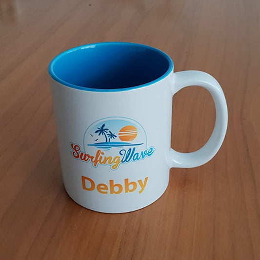 Gekleurde binnenkant mok