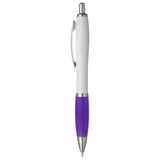 Focus balpen | Witte houder | Gekleurde grip